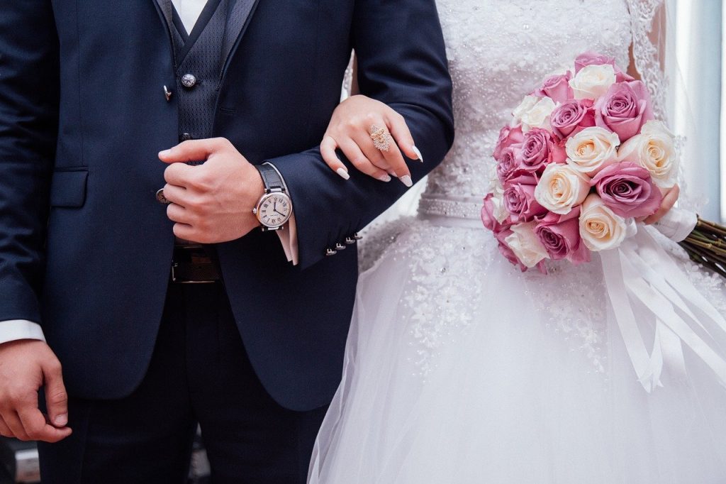 white wedding dress