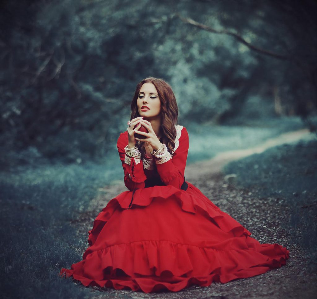 Red wedding dress