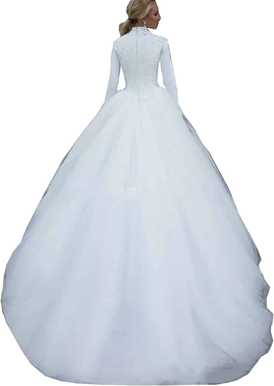 Collared Neck wedding dress