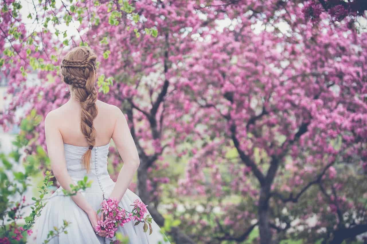 vestido de novia de manga puño