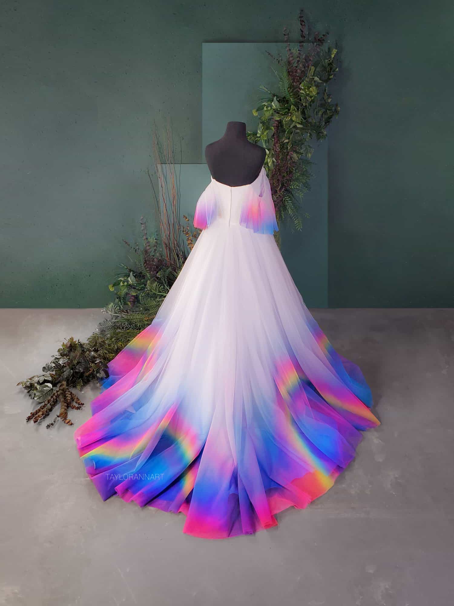 Rainbow wedding dress