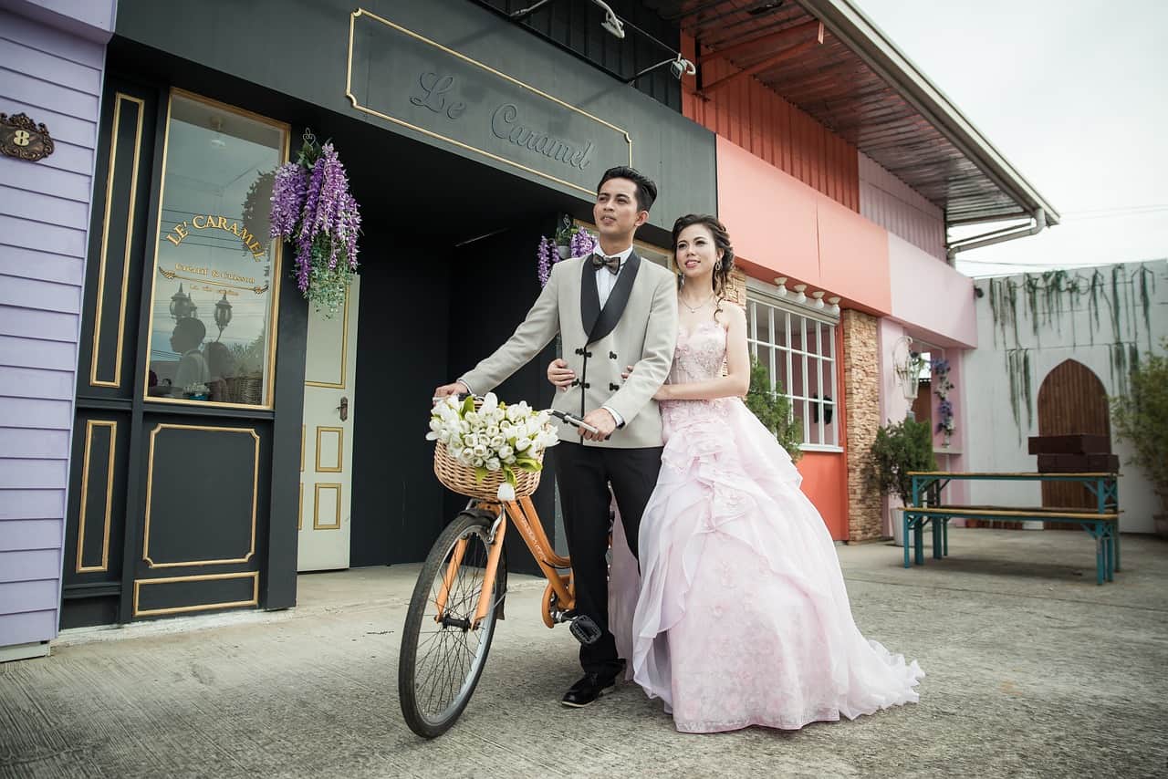 Silver wedding dress